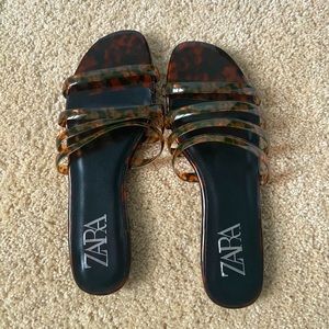 Tortoise shell Zara sandals